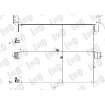 Condenseur, climatisation ABAKUS T16-04-001 pour DAF LF 45 FE 240-26 - 240cv