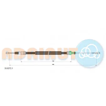 Tirette à câble, frein de stationnement ADRIAUTO 33.0272.1