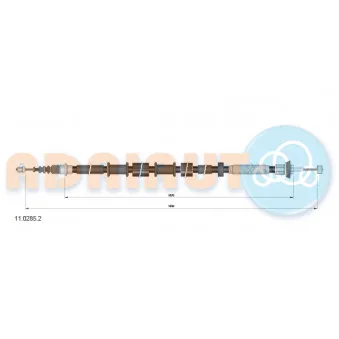 Tirette à câble, frein de stationnement arrière droit ADRIAUTO 11.0285.1