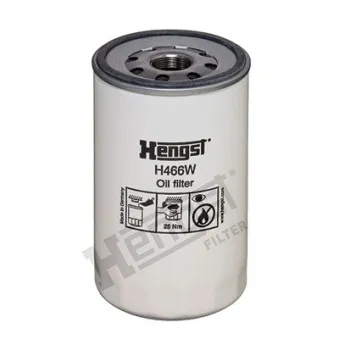 Filtre à huile HENGST FILTER H466W pour FENDT VARIO 939 - 390cv