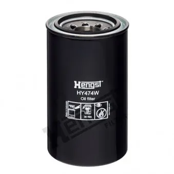 Filtre, système hydraulique de travail HENGST FILTER HY474W pour NEW HOLLAND TM TM140 - 144cv
