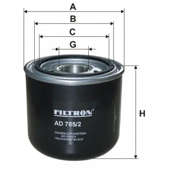 Dessicateur, système d'air comprimé FILTRON AD 785/2 pour DAF LF 45 FA 45,160 - 160cv