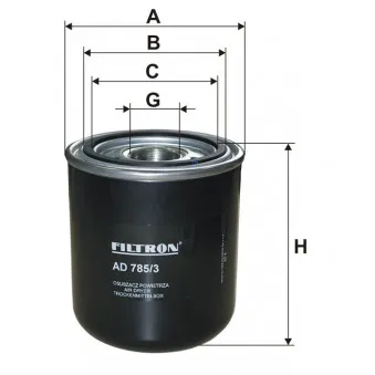 Dessicateur, système d'air comprimé FILTRON AD 785/3 pour DAF CF 85 FAD 85,460 - 462cv