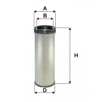Filtre à air secondaire FILTRON AM 416/2W pour SCANIA P,G,R,T - series P 500, R 500 - 500cv