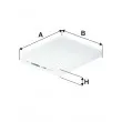 Filtre, air de l'habitacle FILTRON [K 1381]