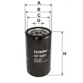 Filtre à huile FILTRON OP 525/1