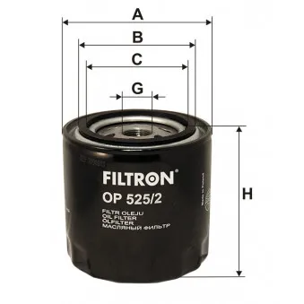 Filtre à huile FILTRON OP 525/2