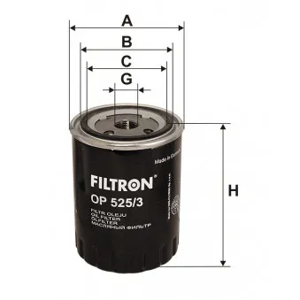 Filtre à huile FILTRON OEM 107505