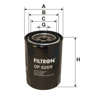 Filtre à huile FILTRON OP 526/6