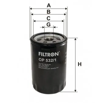 Filtre à huile FILTRON OP 532/1