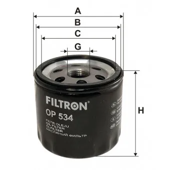 Filtre à huile FILTRON OP 534