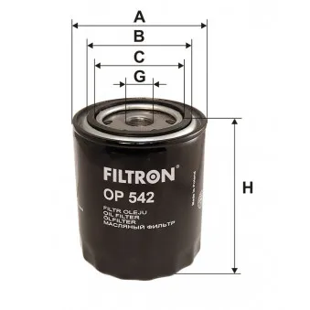 Filtre à huile FILTRON OP 542