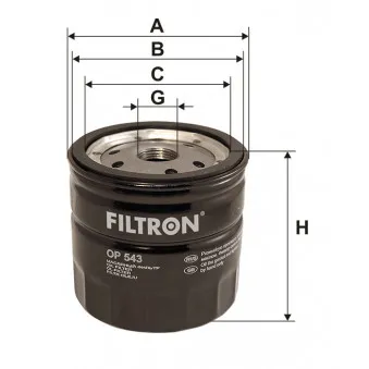 Filtre à huile FILTRON OP 543
