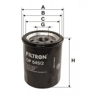Filtre à huile FILTRON OP 545/2