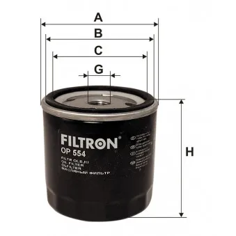 Filtre à huile FILTRON OP 554