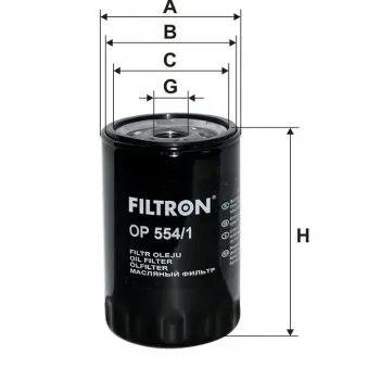Filtre à huile FILTRON OEM H14119