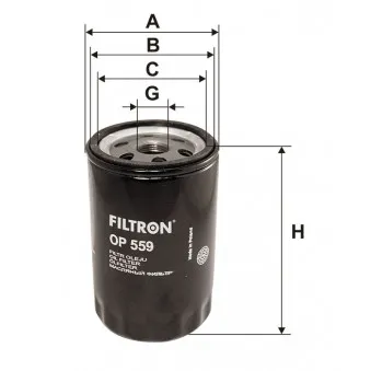 Filtre à huile FILTRON OP 559