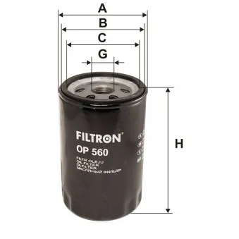 Filtre à huile FILTRON OP 560