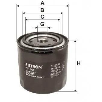 Filtre à huile FILTRON OEM 1109c0