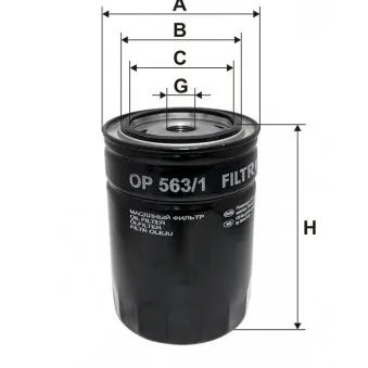 Filtre à huile FILTRON OP 563/1