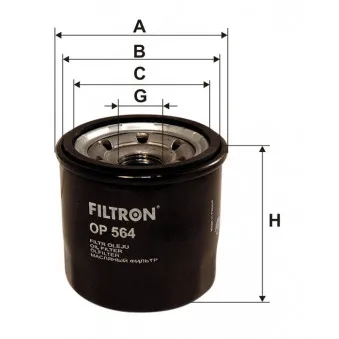 Filtre à huile FILTRON OEM 1651060B11000