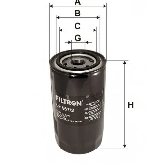 Filtre à huile FILTRON OEM 15209c8600