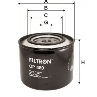 Filtre à huile FILTRON OP 569