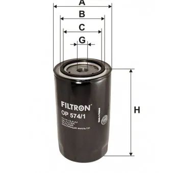 Filtre à huile FILTRON OP 574/1
