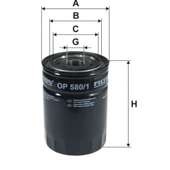 FILTRON OP 580/1 - Filtre à huile