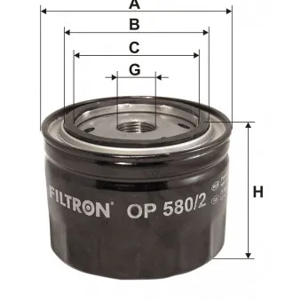 Filtre à huile FILTRON [OP 580/2]