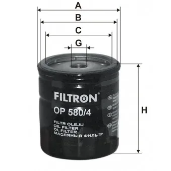 Filtre à huile FILTRON OEM 128889
