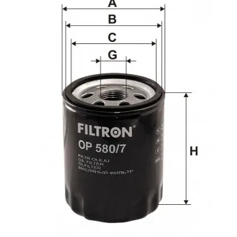Filtre à huile FILTRON OP 580/7