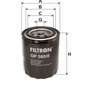Filtre à huile FILTRON OP 580/8