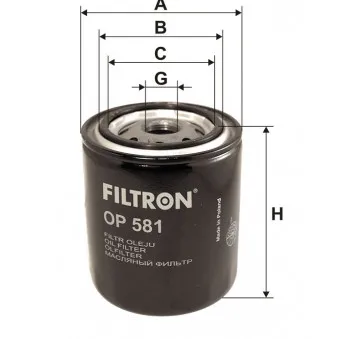 Filtre à huile FILTRON OEM 15208h8916