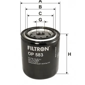 Filtre à huile FILTRON OP 583
