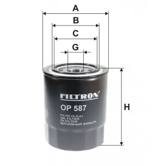 Filtre à huile FILTRON OEM pc121101