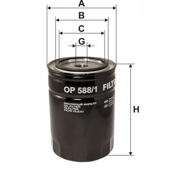 Filtre à huile FILTRON OEM 1520843g0a