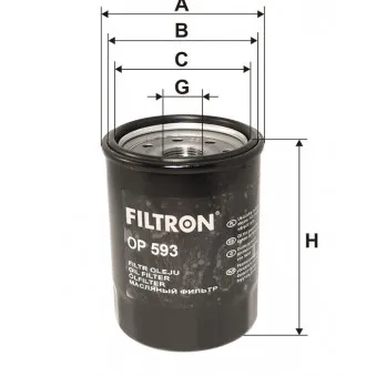 Filtre à huile FILTRON OP 593
