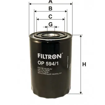 Filtre à huile FILTRON OEM EO 1810