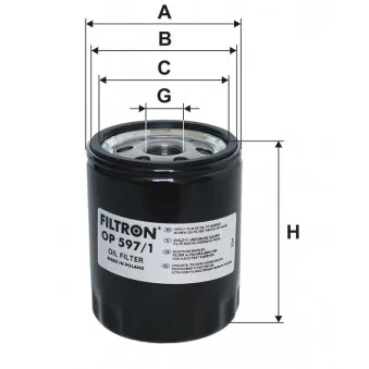 Filtre à huile FILTRON OEM EOF4271.20