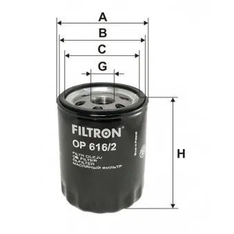 Filtre à huile FILTRON OP 616/2