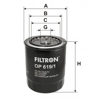 Filtre à huile FILTRON OP 619/1
