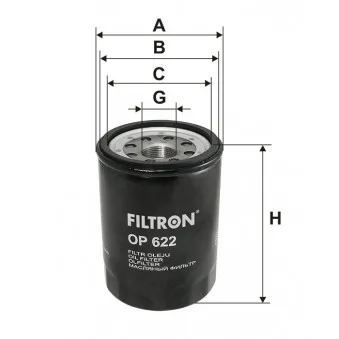 Filtre à huile FILTRON OEM 1560187308