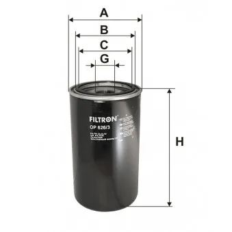 Filtre à huile FILTRON OP 626/3 pour RENAULT TRUCKS MIDLINER FAT 85,330 - 329cv