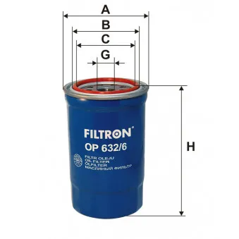 Filtre à huile FILTRON OP 632/6