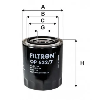 Filtre à huile FILTRON OEM 263104A000