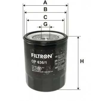 Filtre à huile FILTRON OP 636/1