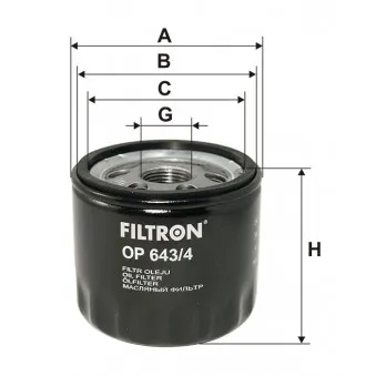 Filtre à huile FILTRON OEM 68439517AA