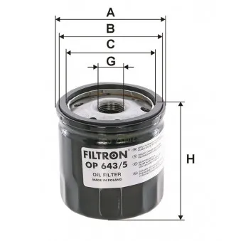 Filtre à huile FILTRON OEM 6071800010