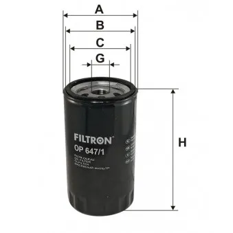 Filtre à huile FILTRON OP 647/1